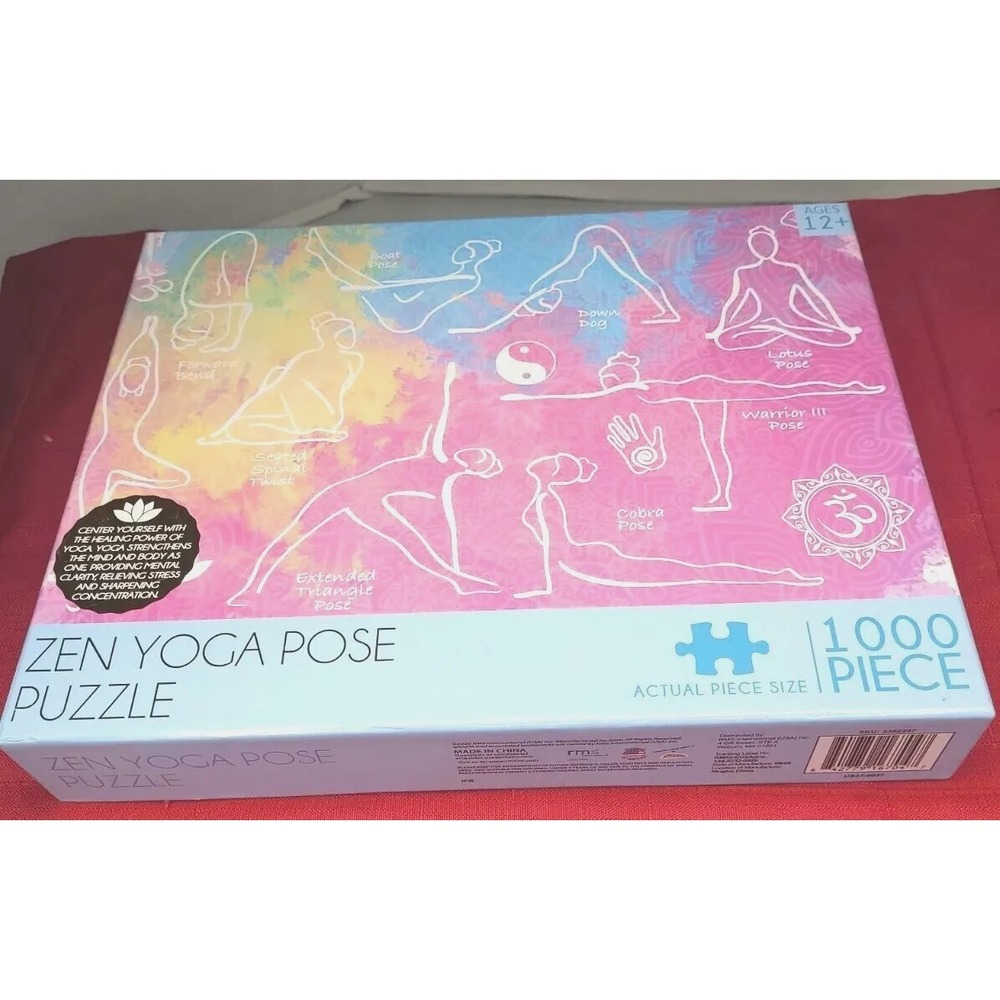 Jigsaw Puzzle 1000 Zen Yoga Poses 27" X 21"‎ RMS New Sealed stress reliever Gift
